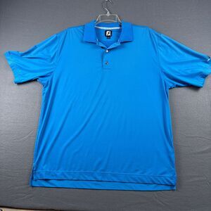 Footjoy FJ Mens Golf Polo Sold Blue The Grove Size XL